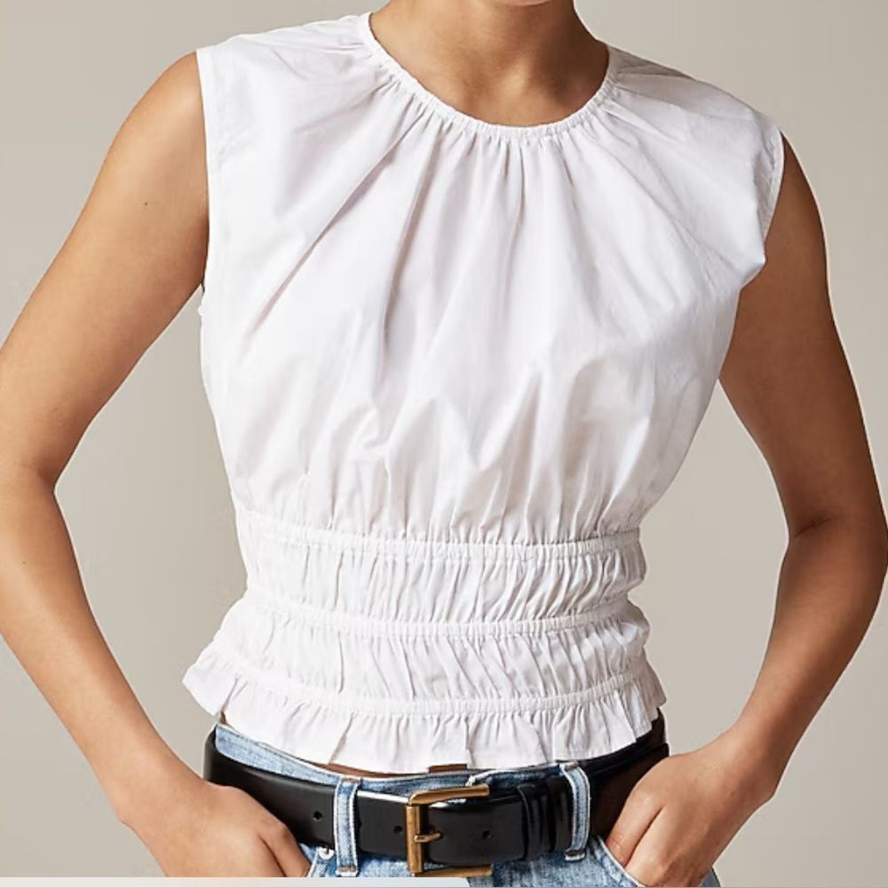 J.Crew Hyacinth top in cotton poplin NWT Size XL
